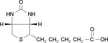 Vitamin B7/H (Biotin) - Strukturformel