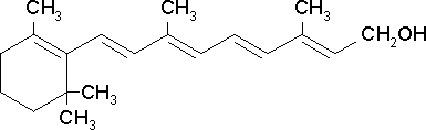 Vitamin A (Retinol) - Strukturformel