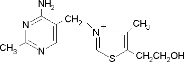 Vitamin B1 (Thiamin) - Strukturformel