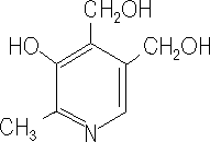 Strukturformel von Vitamin B6 (Pyridoxin)