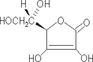 Vitamin C (Ascorbinsäure) - Strukturformel