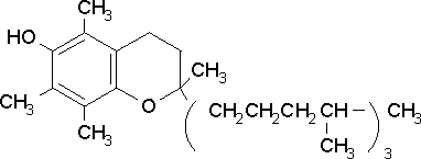 Vitamin E (Alpha-Tocopherol) - Strukturformel